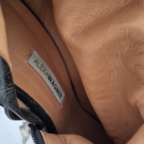 ALEXAWAGNER Snakeskin & Black Open-Toe Heeled Boots – US 8.5 / EU 39 - Picture 4 of 15